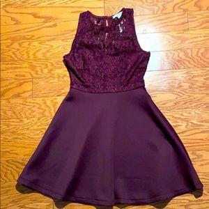 Francescas maroon dress